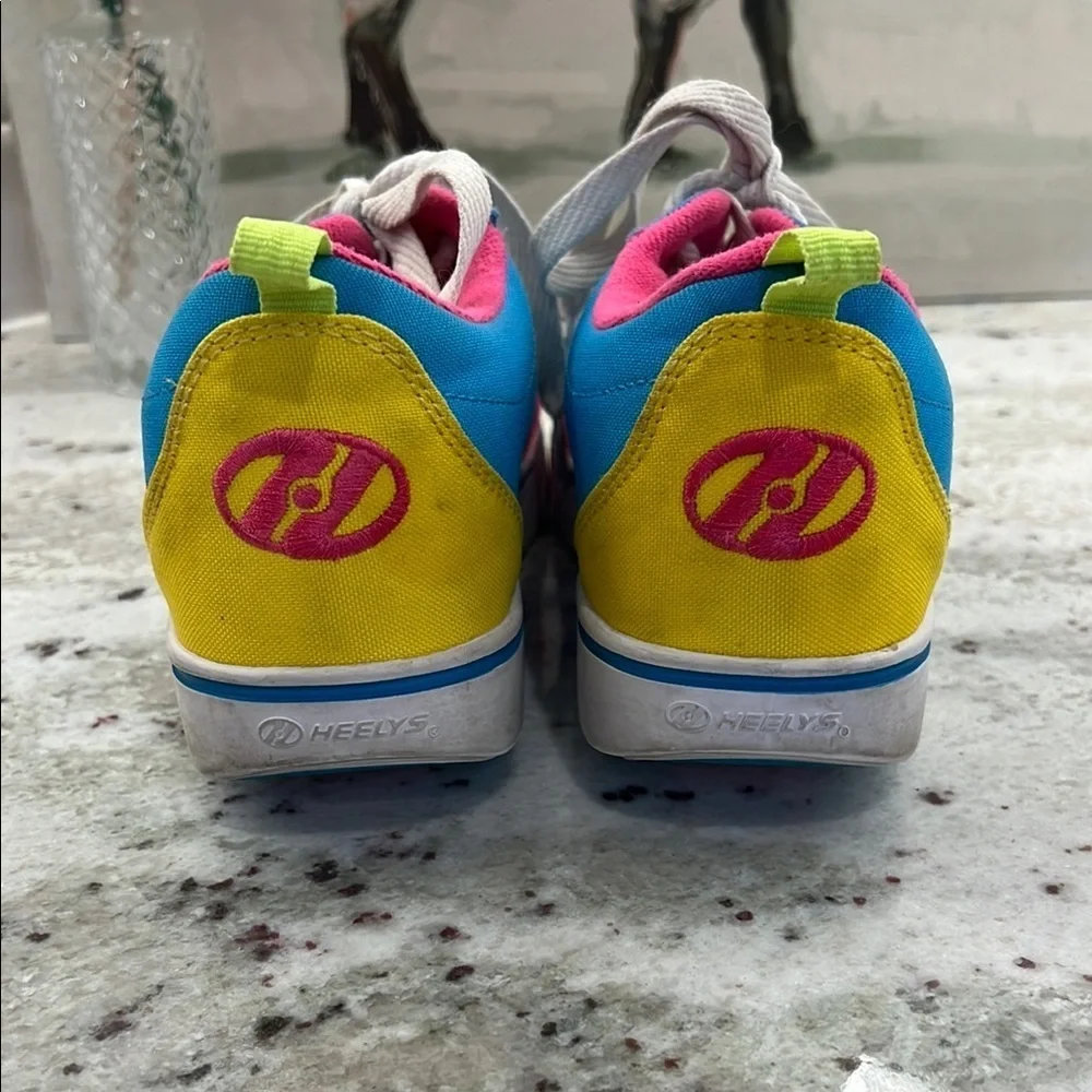 Heelys Pink and Blue Low-Top Sneakers with Wheels